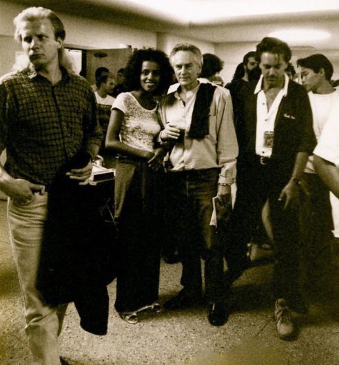 Michael McClure With Friends And Others Lobby of Boulder High School Auditorium July 1994 Photo by Seth Brigham